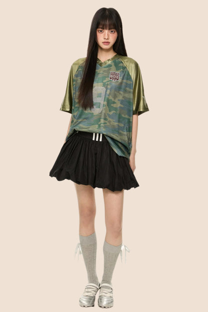 Retro Camo V-Neck Tee