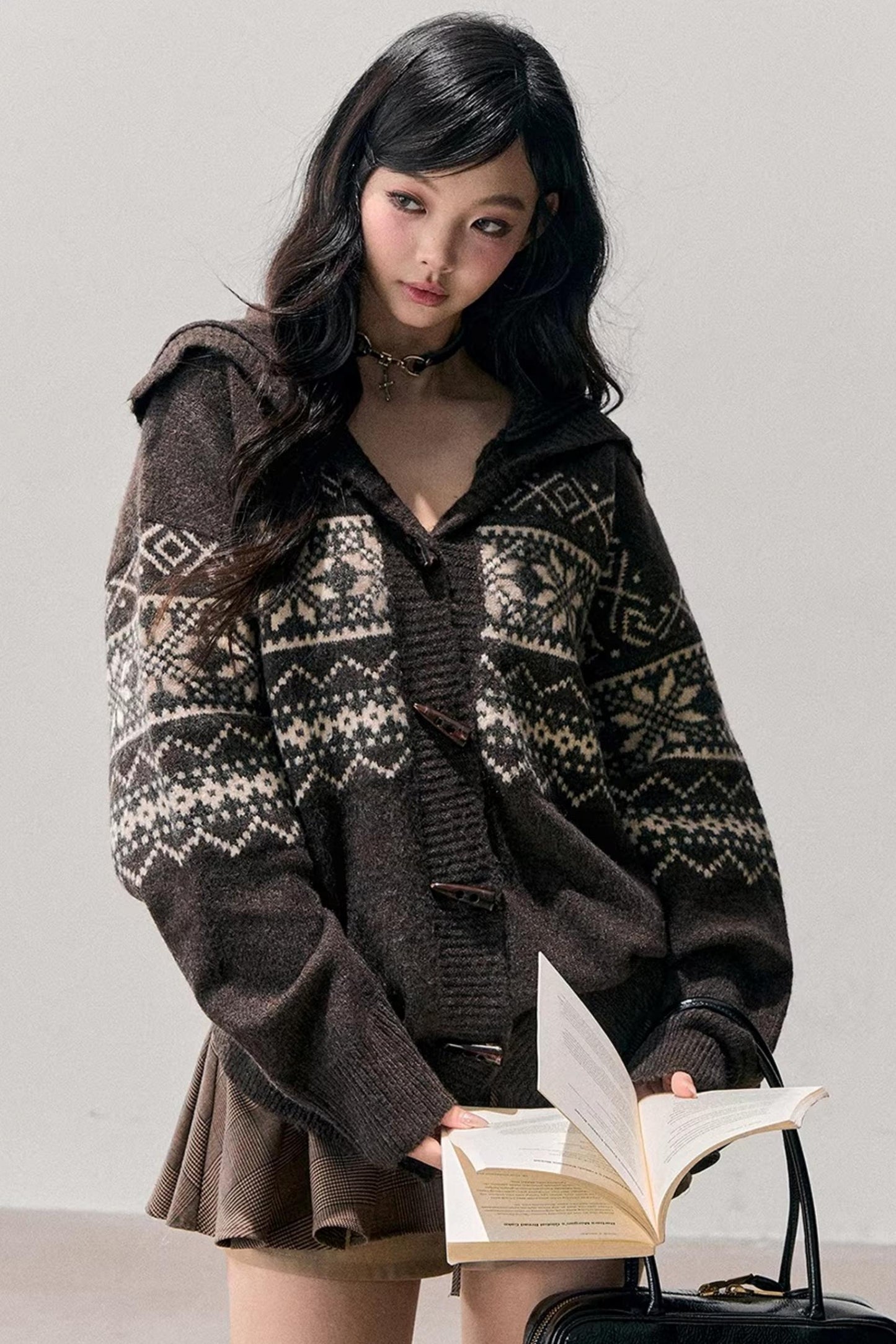 Fair Isle Duffle Cardigan