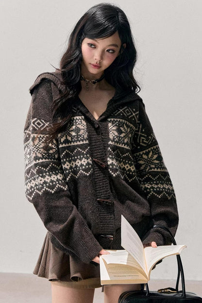 Fair Isle Duffle Cardigan