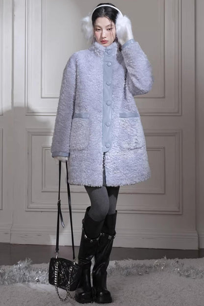 Reversible Misty Gray-Purple Coat