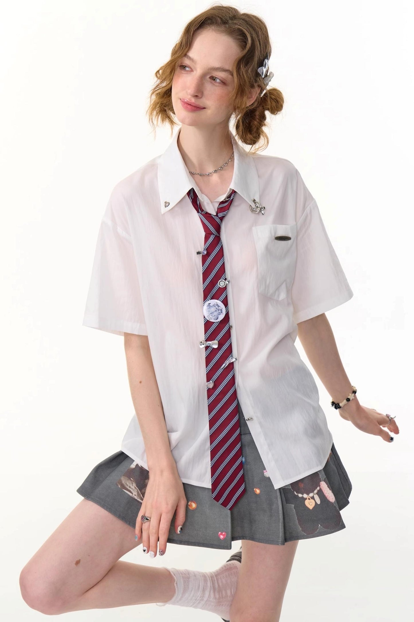 White Short Sleeve Top