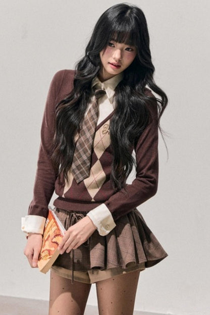 Argyle Whisper Knit Sweater