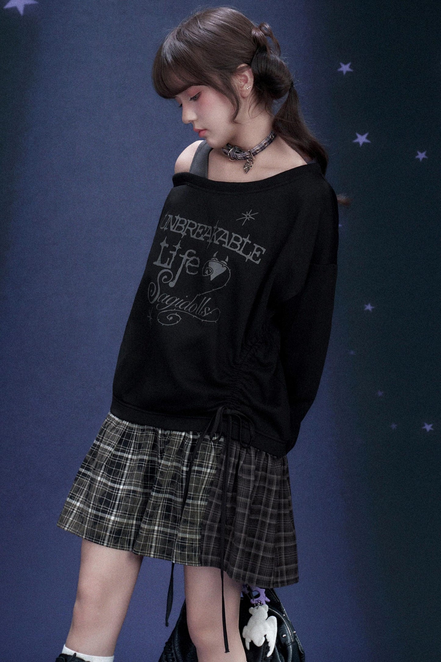Dark Graffiti Sweatshirt Dress