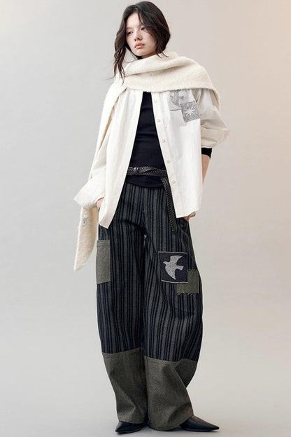 Cloud Yarn Long-sleeved Top