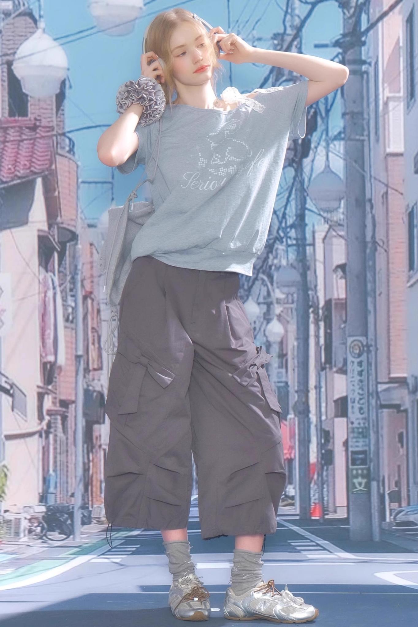 Lace-Up Retro Rabbit Tee