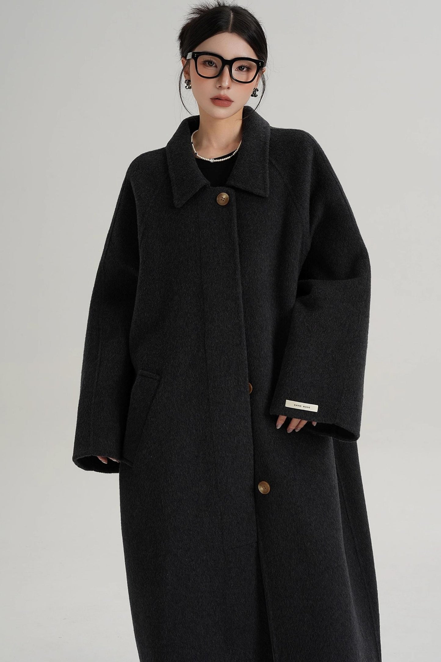 Temperament Wool Reversible Long Coat