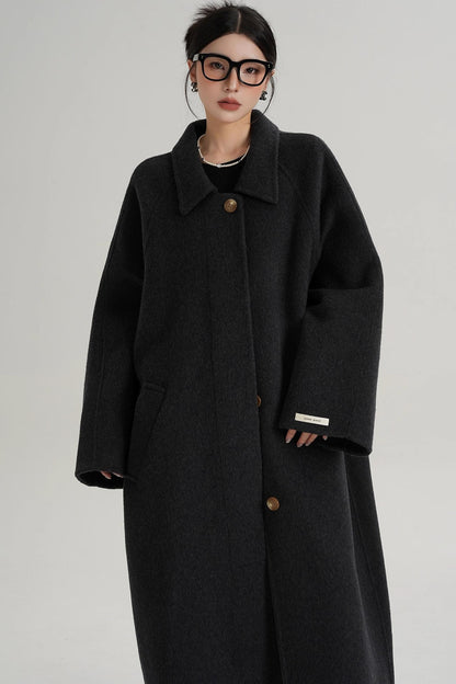 Temperament Wool Reversible Long Coat