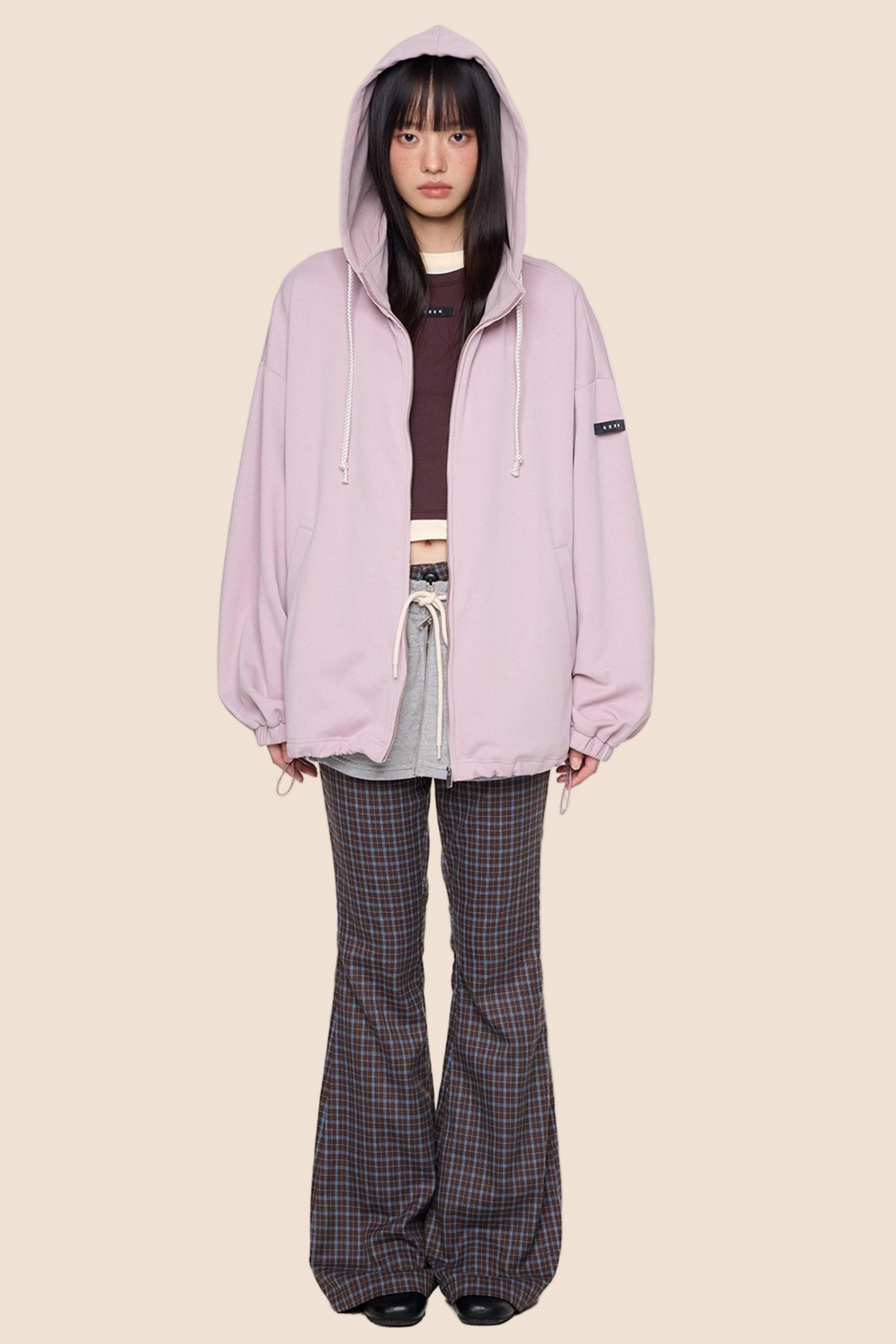 Vintage Drawstring Hoodie Jacket