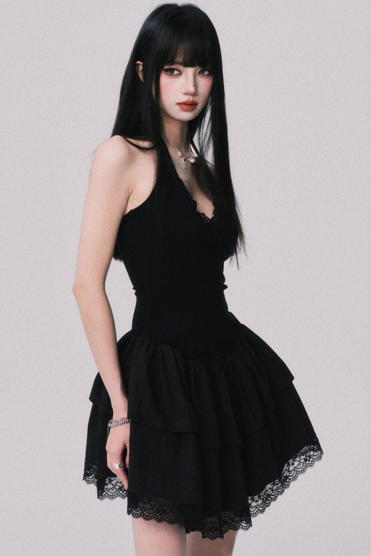 Summer Lace Black Dress