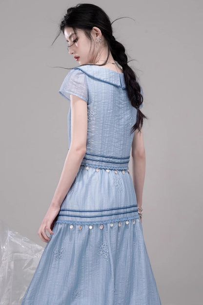 Misty Blue Halter Set