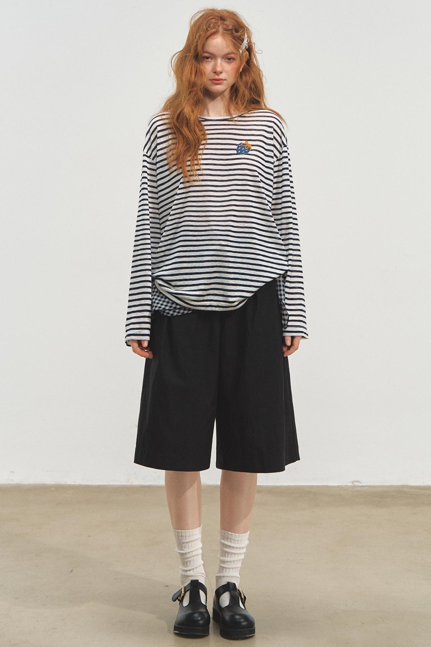Sunshine Stripes Long Sleeve Smock