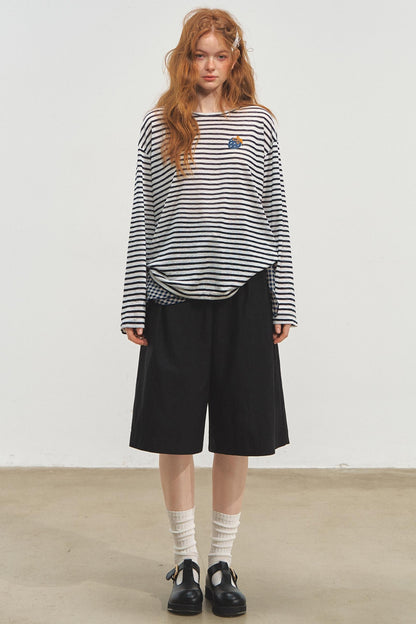 Sunshine Stripes Long Sleeve Smock