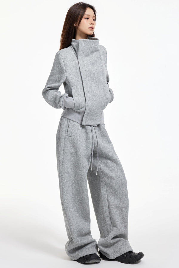 High Collar Slim Jacket Set-Up