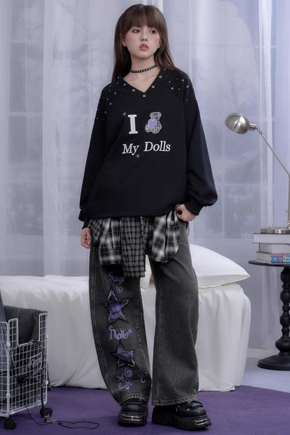 Sweet and Cool Dark Gray Washed Jeans