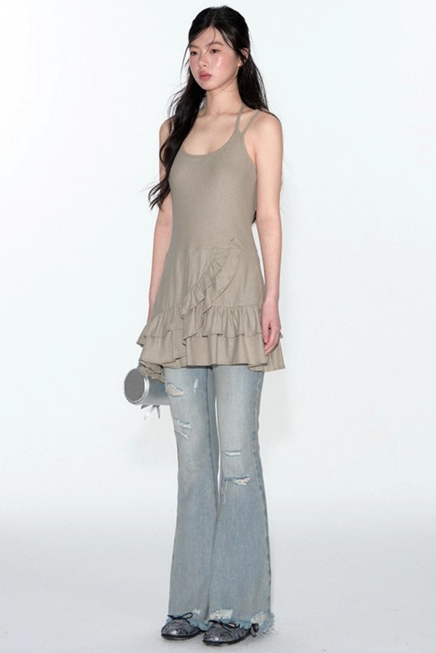 Lace Knitted Slip Dress