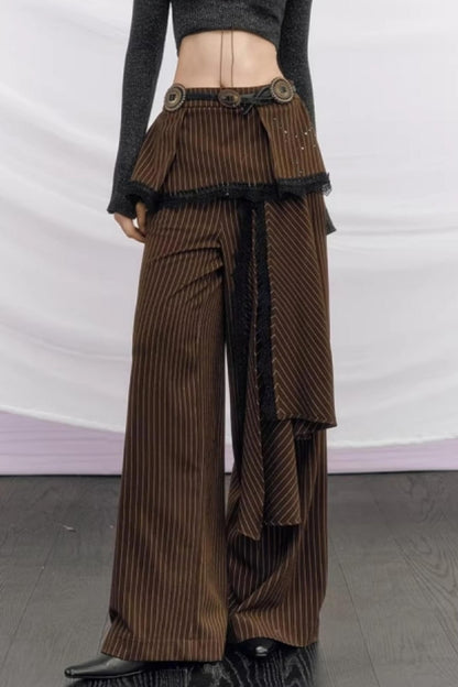 Echo Striped Lace Pants