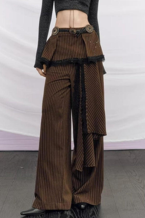 Echo Striped Lace Pants