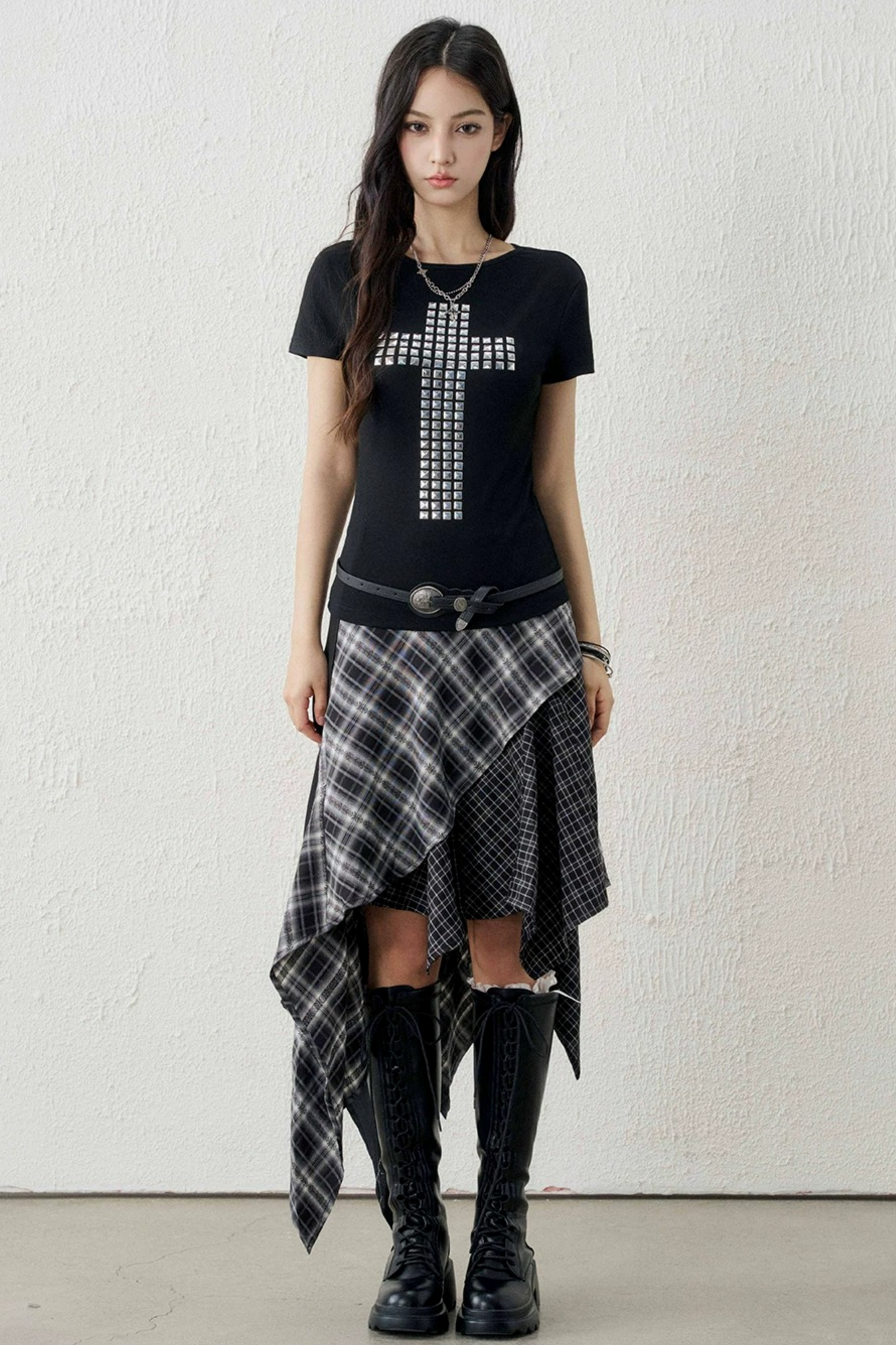 Ghost Girl Cross Pattern Top