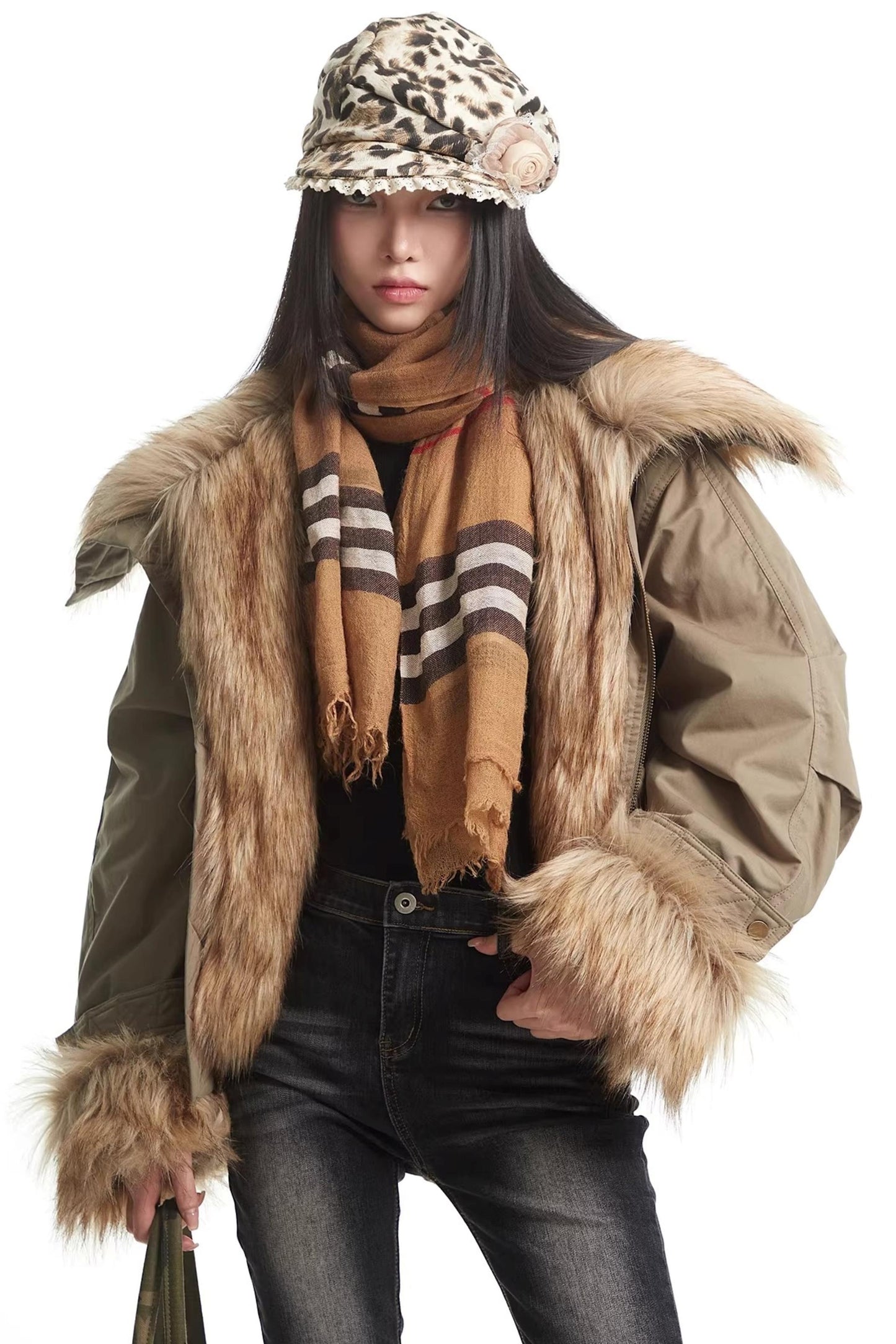 American Retro Fur-Lined Jacket
