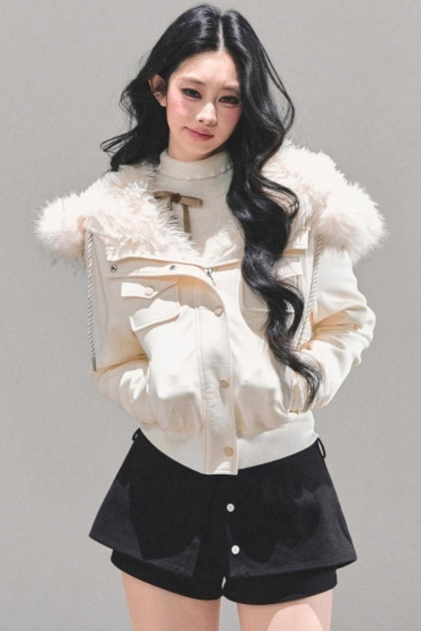 Hooded Faux Fur Winter Coat