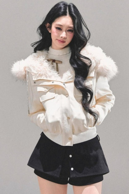 Hooded Faux Fur Winter Coat