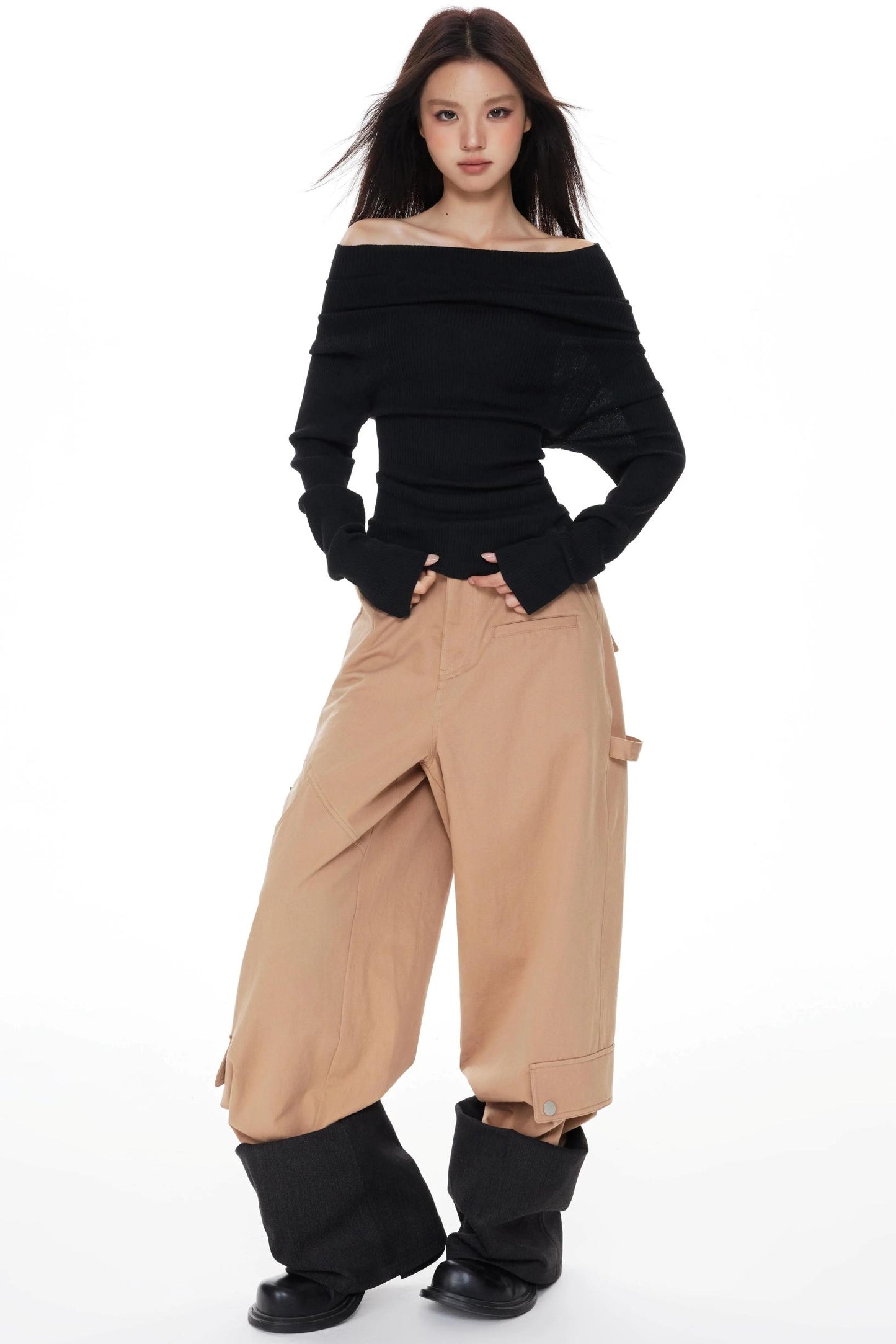 One-Shoulder Knit Sweater