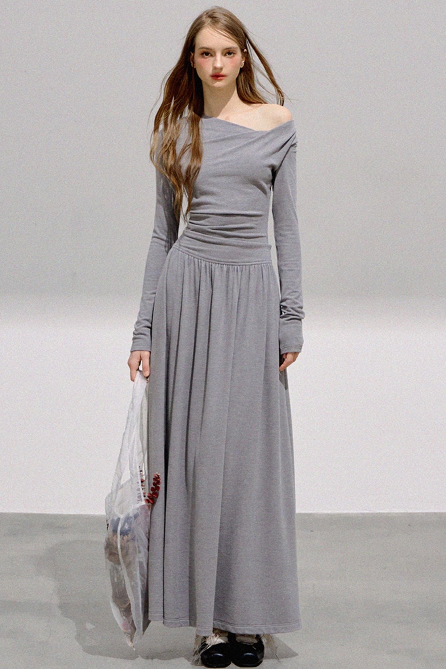 Gray Goddess Swing Dress