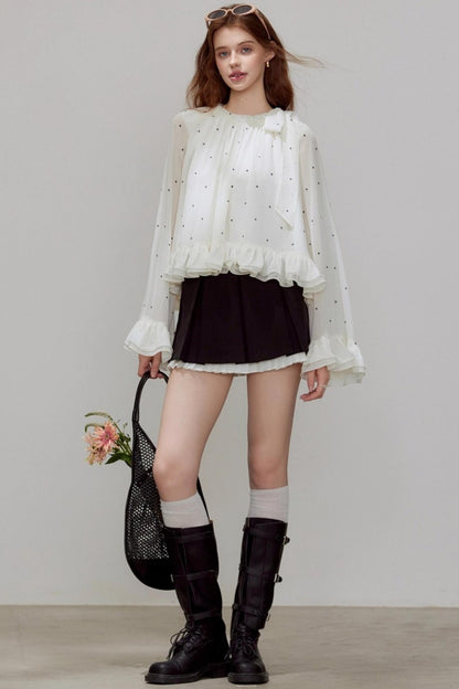 Autumn Ruffled Chiffon Shirt