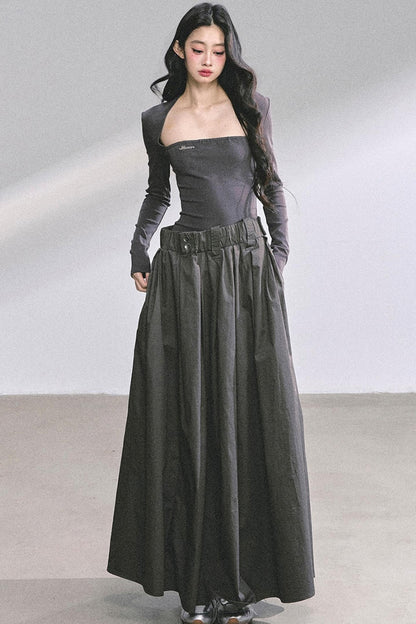 French Slimming Long Dress