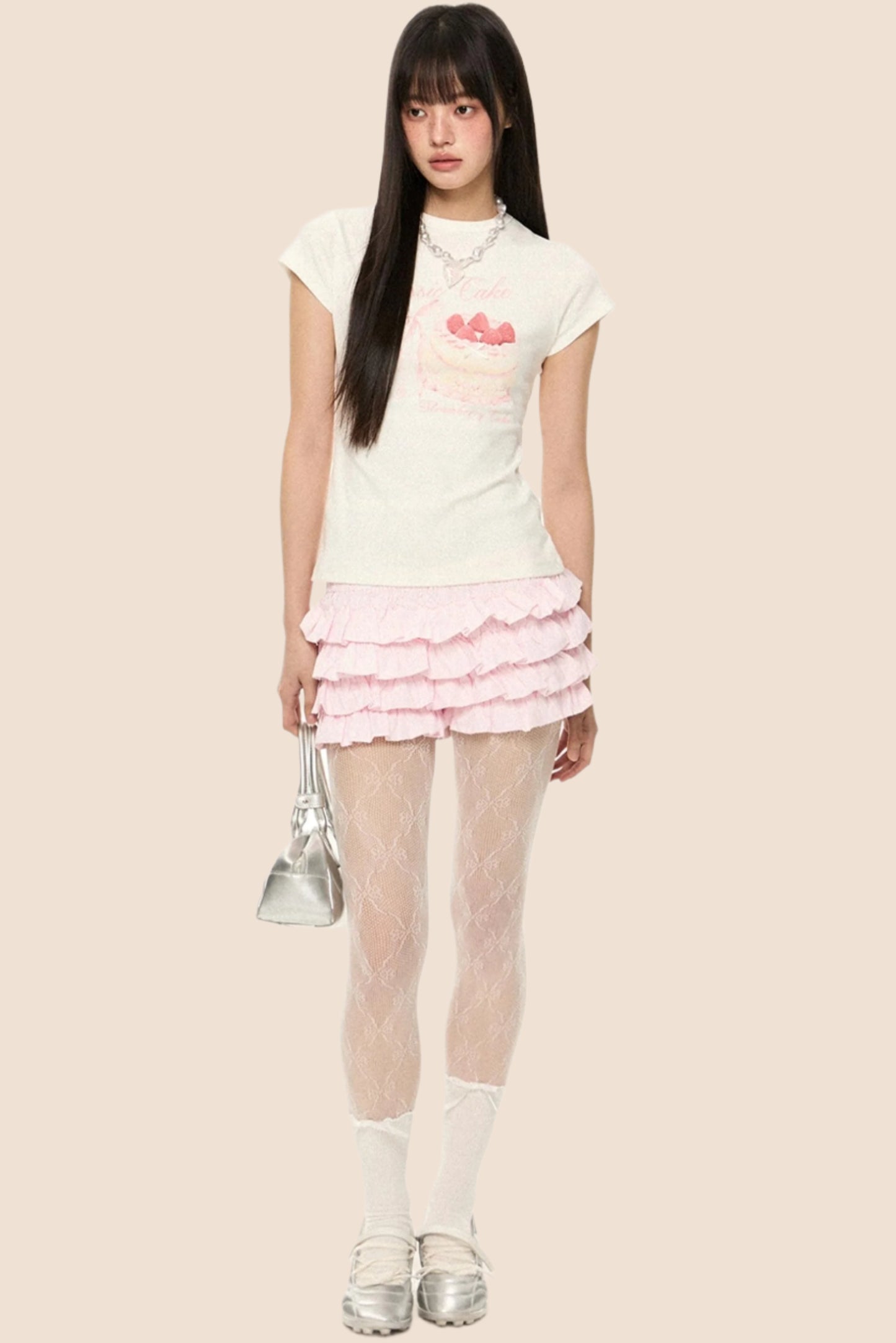 French Fluffy High-Waist Skirt