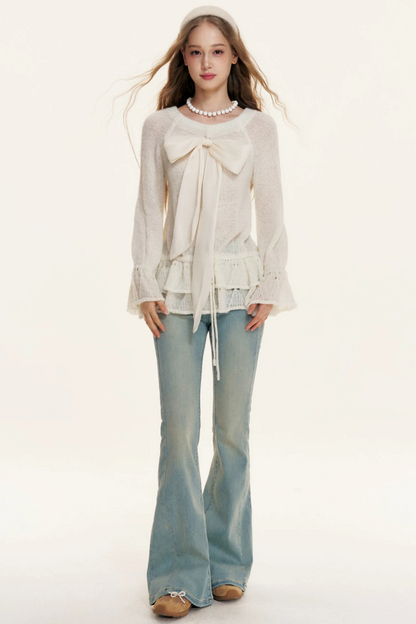 Multi-Wear Bow Knit Sweater