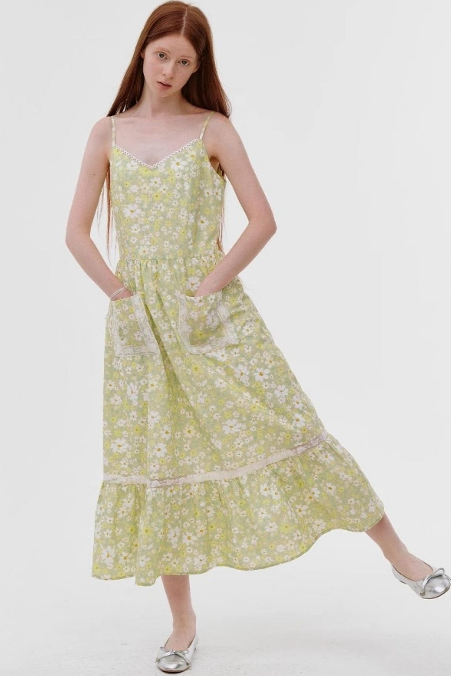 Floral Halter A-Line Dress