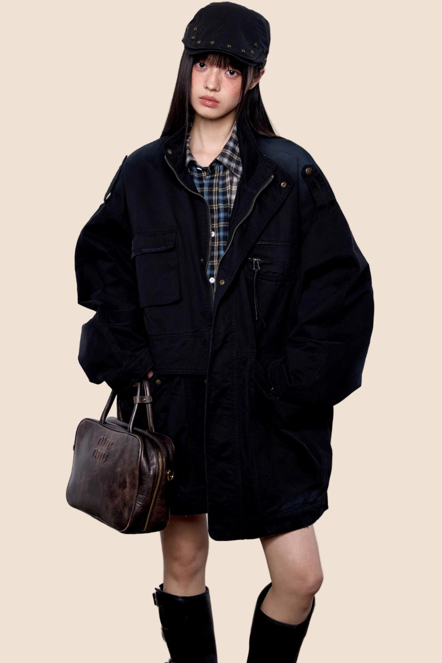 American Vintage Distressed Cargo Jacket