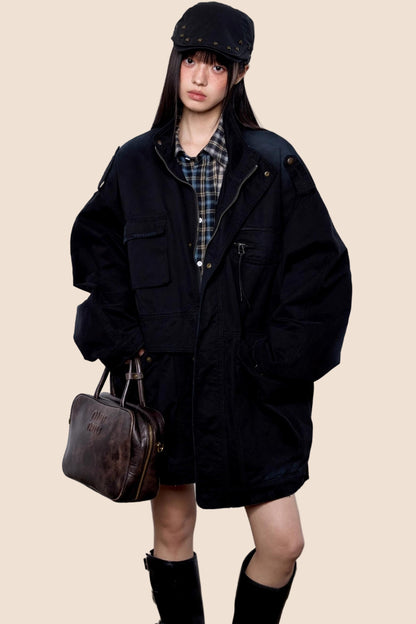 American Vintage Distressed Cargo Jacket