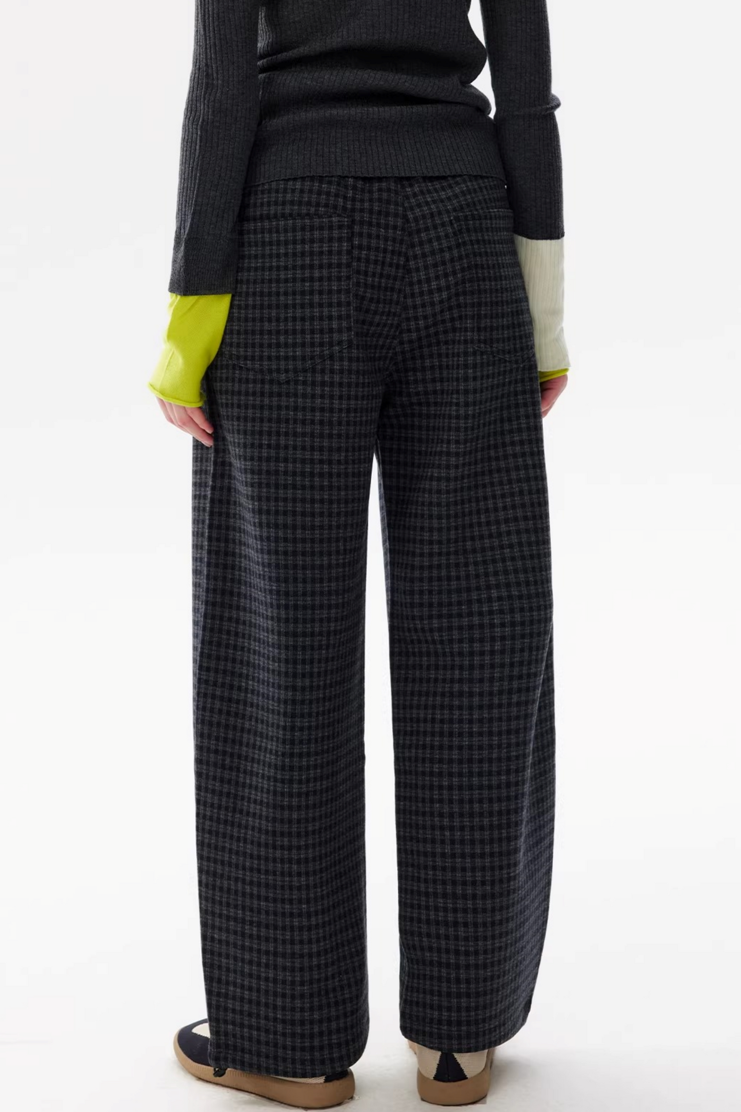 Retro Yarn-Dyed Plaid Pants