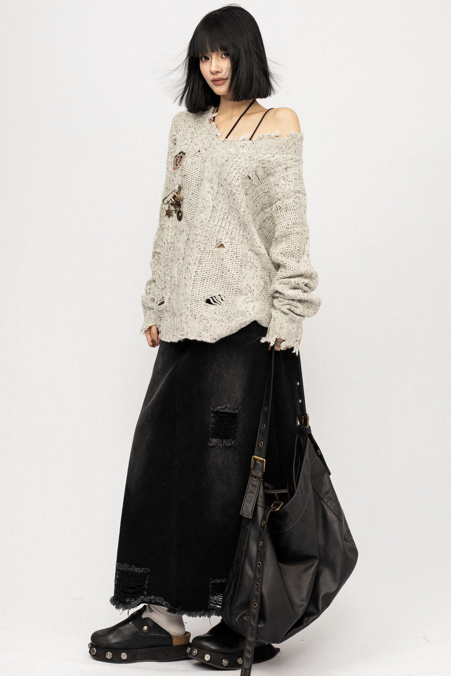 American Wool V-neck Top