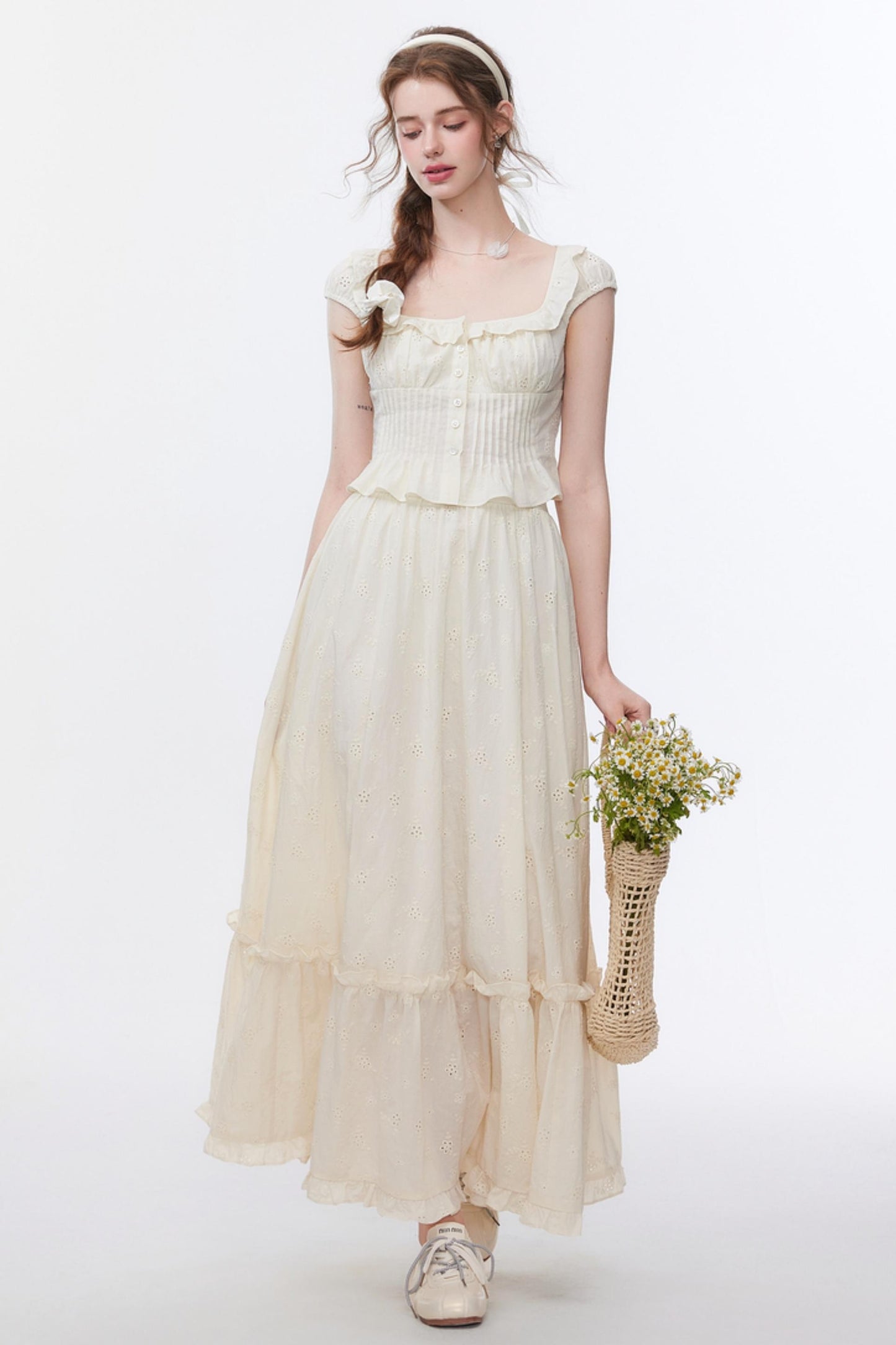 Ruffled Waist Skirt Set-Up