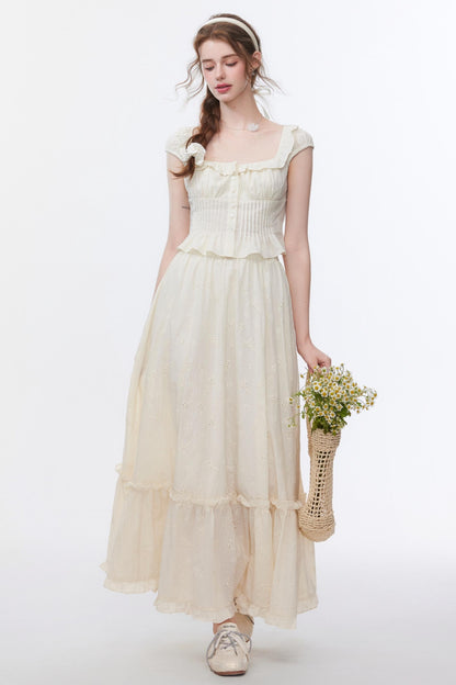 Ruffled Waist Skirt Set-Up