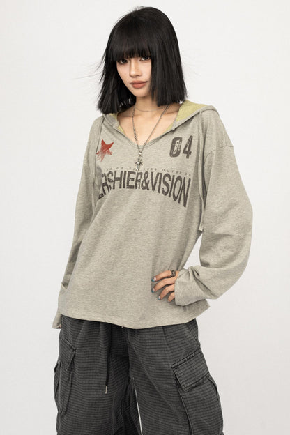 Autumn V-Neck Black Top