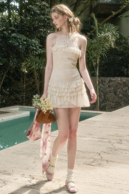 Wave Lace Mini Dress