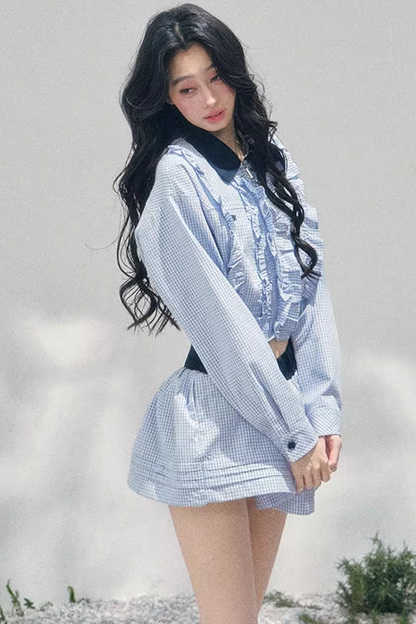 Plaid Academy Suit Set