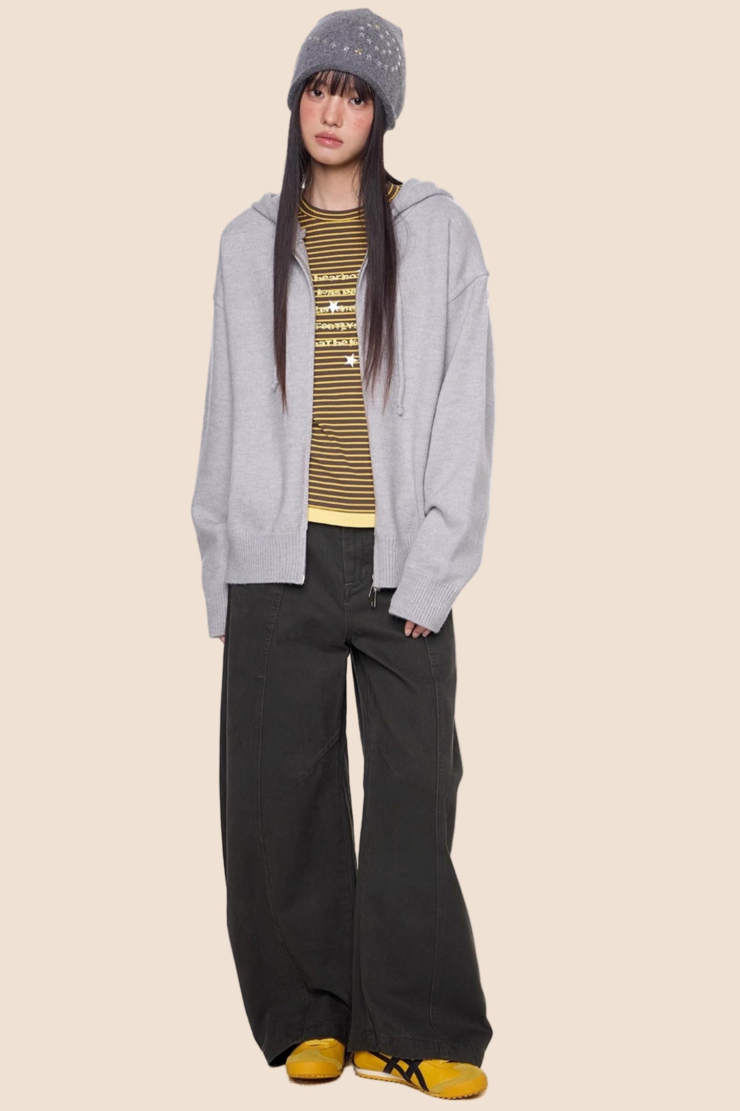 Fall Knit Hooded Cardigan