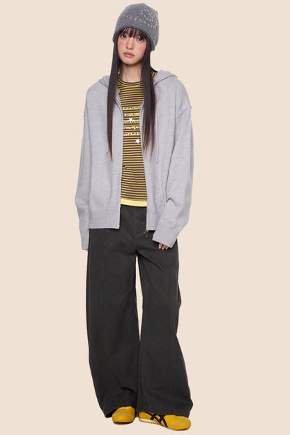 Fall Knit Hooded Cardigan