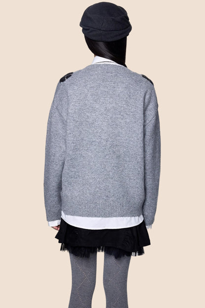 Rhizome V-Neck Knit Sweater