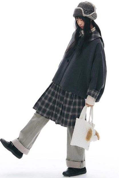 Vintage Puzzle Cloak Jacket