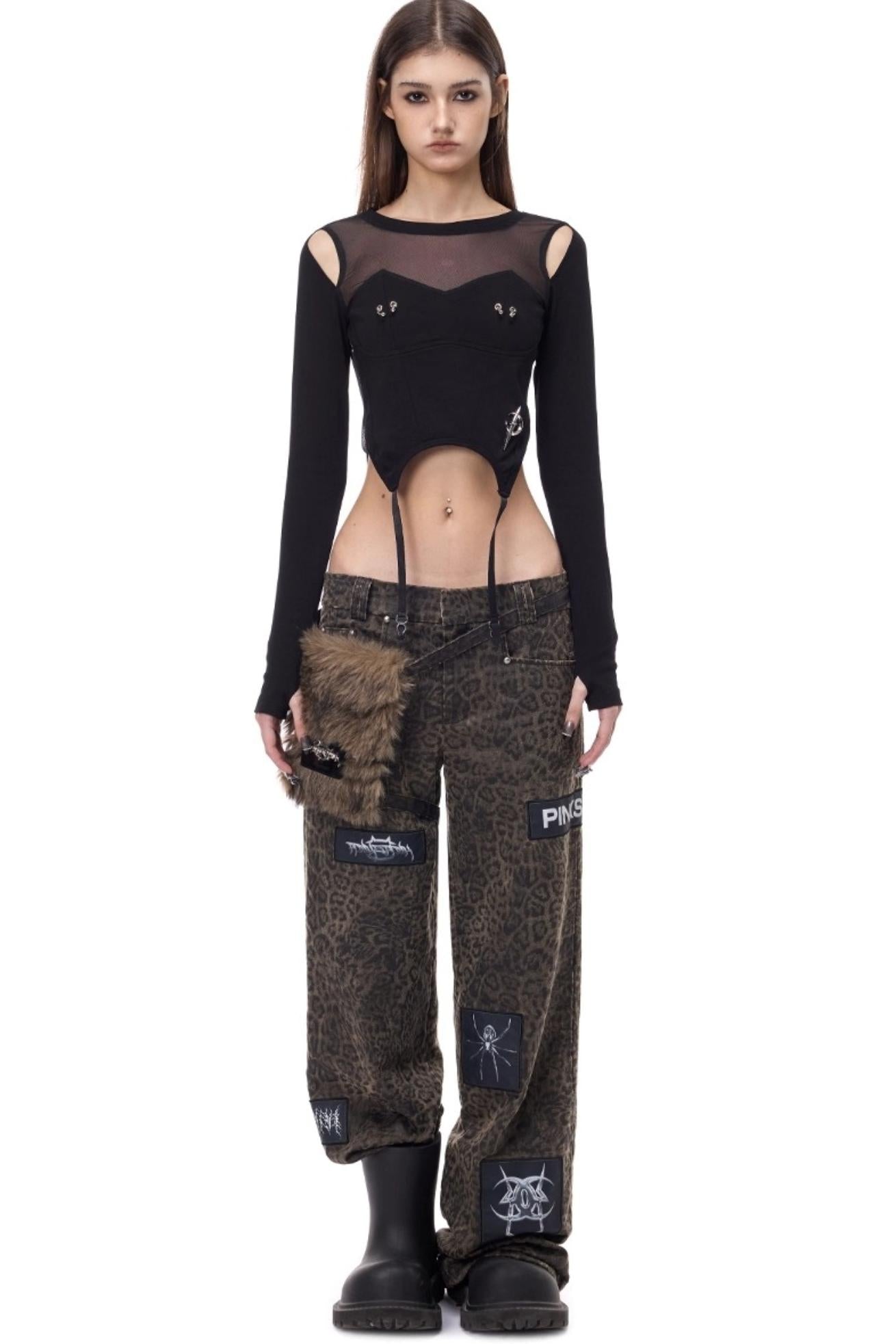 Electric Moon Mesh Top