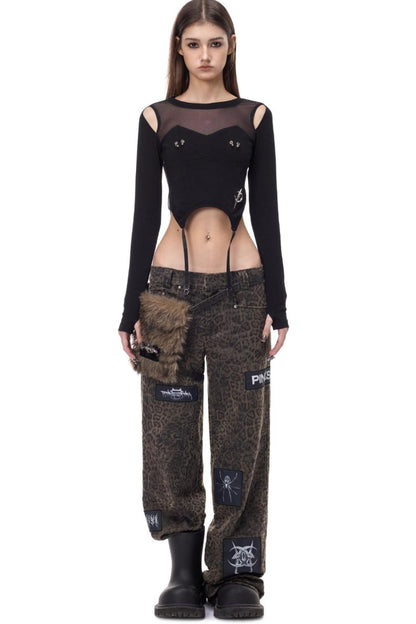 Electric Moon Mesh Top