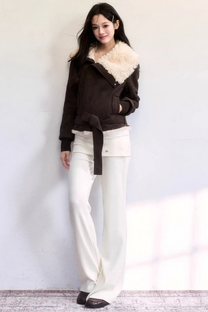 High-Sense Fur Collar Coat