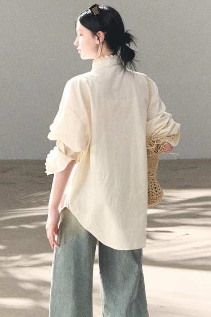 Laser Embroidery Distressed Jeans