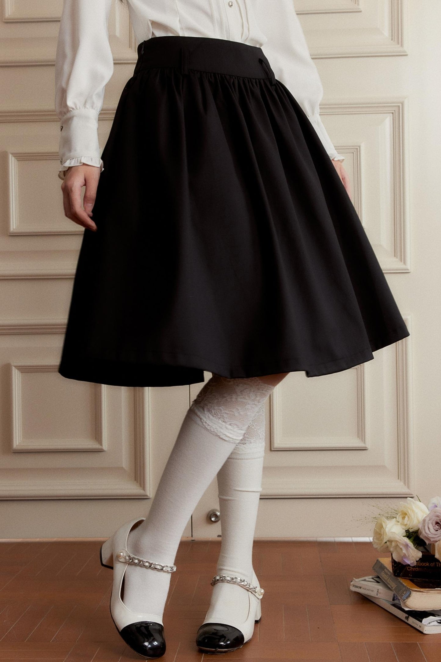 [10 31new] fragile shop, the world of little Hepburn Korean college atmosphere skirt autumn and winter